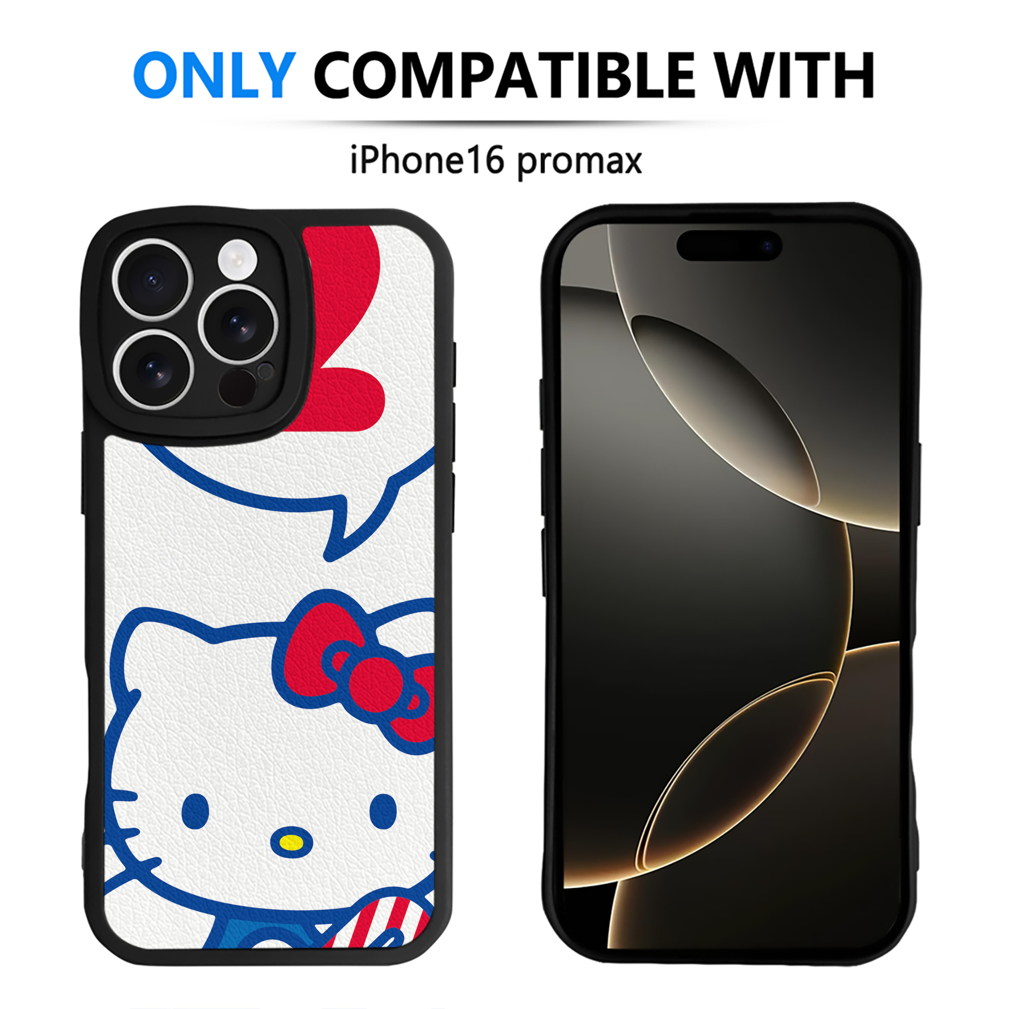 （画像用） Hello Kitty ハローキティ 【iPhone 16シリーズ対応】シリコンスマホケース（レザー調） 材質：シリコン